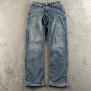 DU/ER Duer Jeans Mens 33x32 Blue Light Wash Faded L2X Athletic Straight Stretch